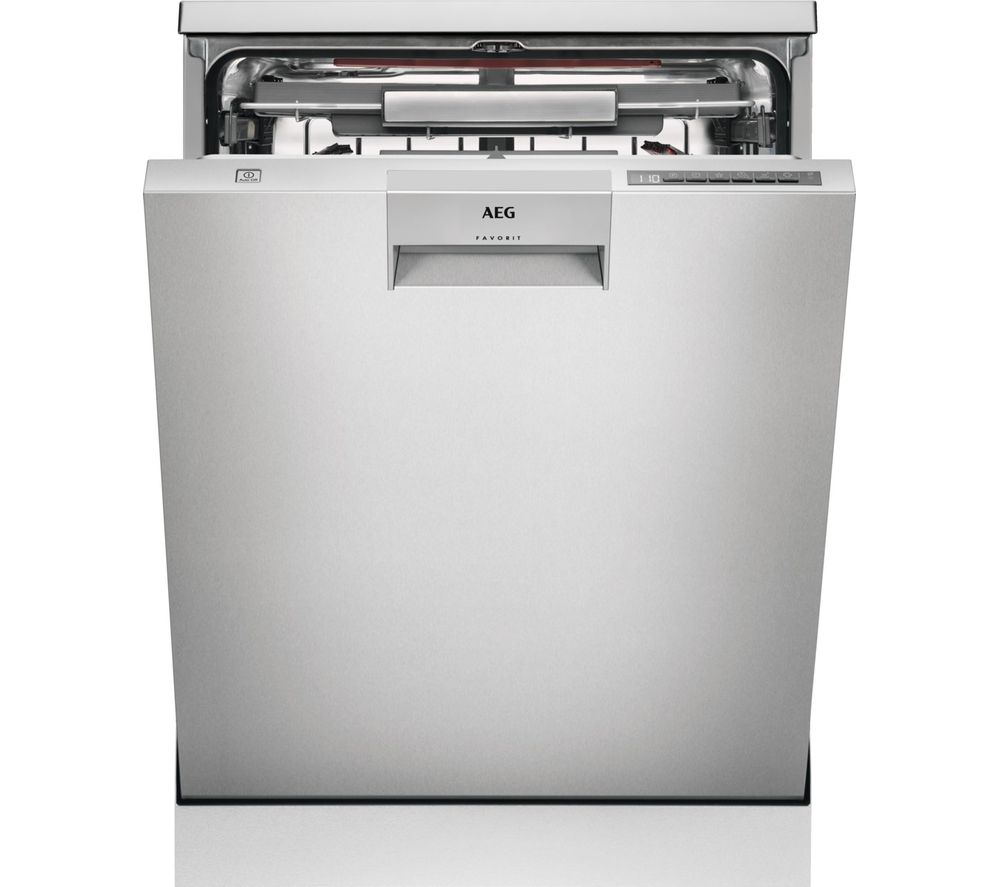 AEG ComfortLift FFE63806PM Full-size Dishwasher - Stainless Steel, Stainless Steel