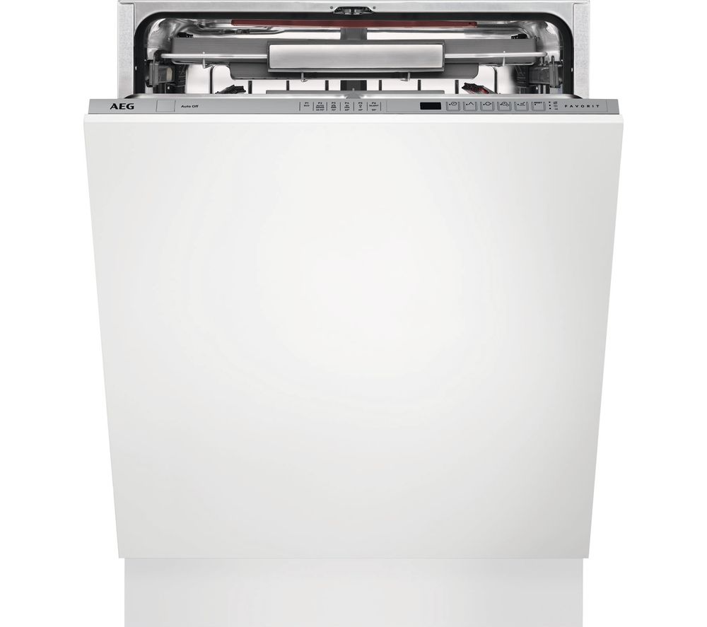 AEG ComfortLift FSS62800P Full-size Integrated Dishwasher, Red