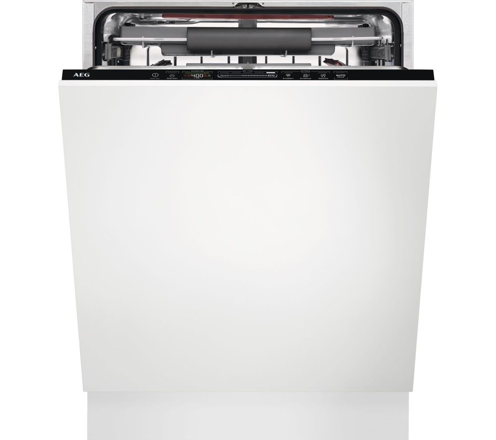 AEG AirDry Technology FSS63707P Full-size Fully Integrated Dishwasher, Green