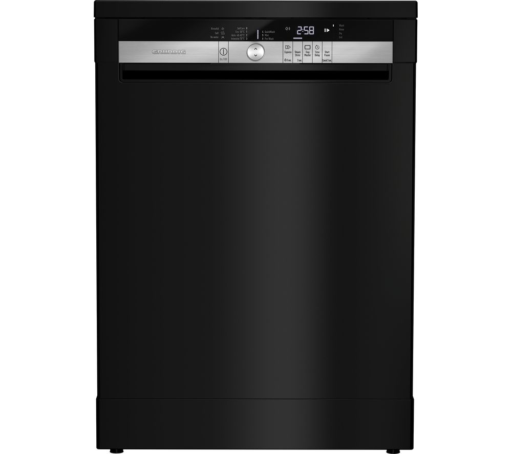 GRUNDIG GNF41620B Full-size Dishwasher - Black, Black
