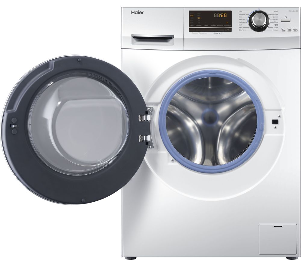 Haier HW90-B14636 9 kg 1400 Spin Washing Machine - White, White