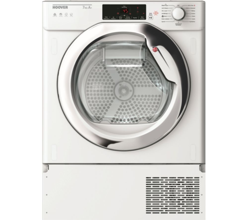 HOOVER HBTDW H7A1TCE-80 Smart Integrated 7 kg Heat Pump Tumble Dryer