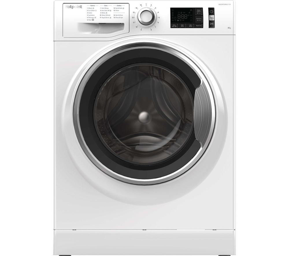 Hotpoint ActiveCare NM11 845 WC A UK 8 kg 1400 Spin Washing Machine - White, White