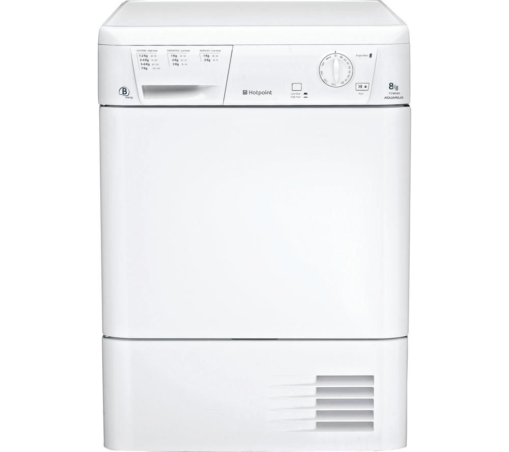 HOTPOINT Aquarius TCM580BP Condenser Tumble Dryer - White, White