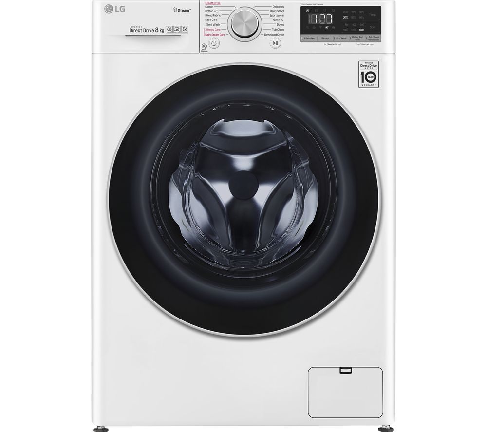 LG AI DD V5 F4V508WS WiFi-enabled 8 kg 1400 Spin Washing Machine - White, White