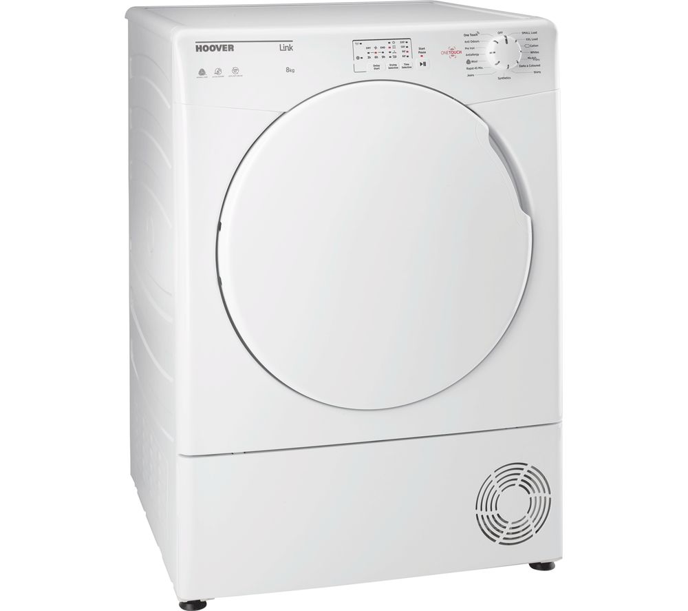 HOOVER Link HL C8LF NFC 8 kg Condenser Tumble Dryer - White, White