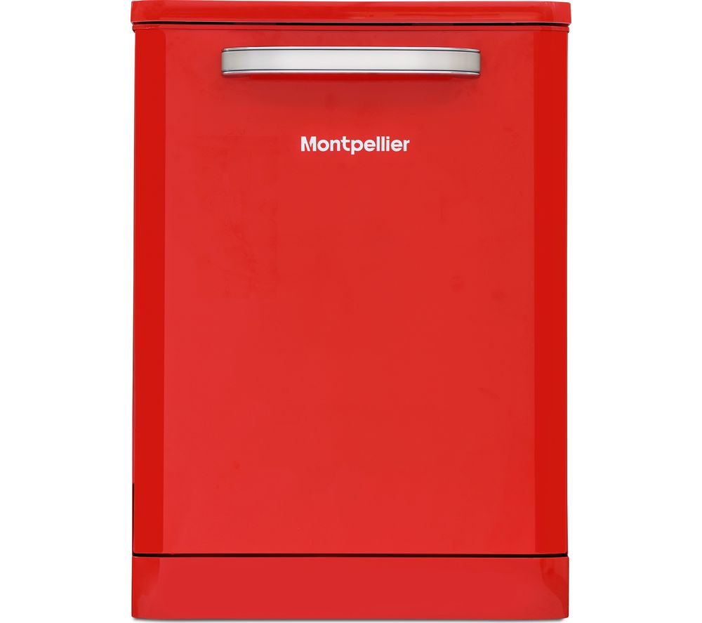 MONTPELLIER MAB600R Full-size Dishwasher - Red, Red