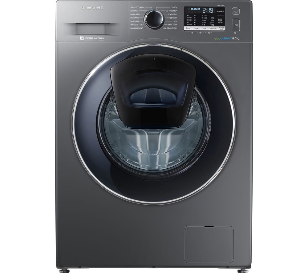 Samsung AddWash WW80K5410UX 8 kg 1400 Spin Washing Machine - Graphite, Graphite