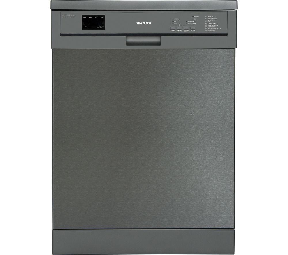SHARP QW-DX26F41A Full-size Dishwasher - Stainless Steel, Stainless Steel