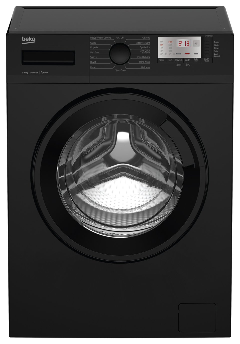 Beko WTG941B1B 9KG 1400 Spin Washing Machine - Black