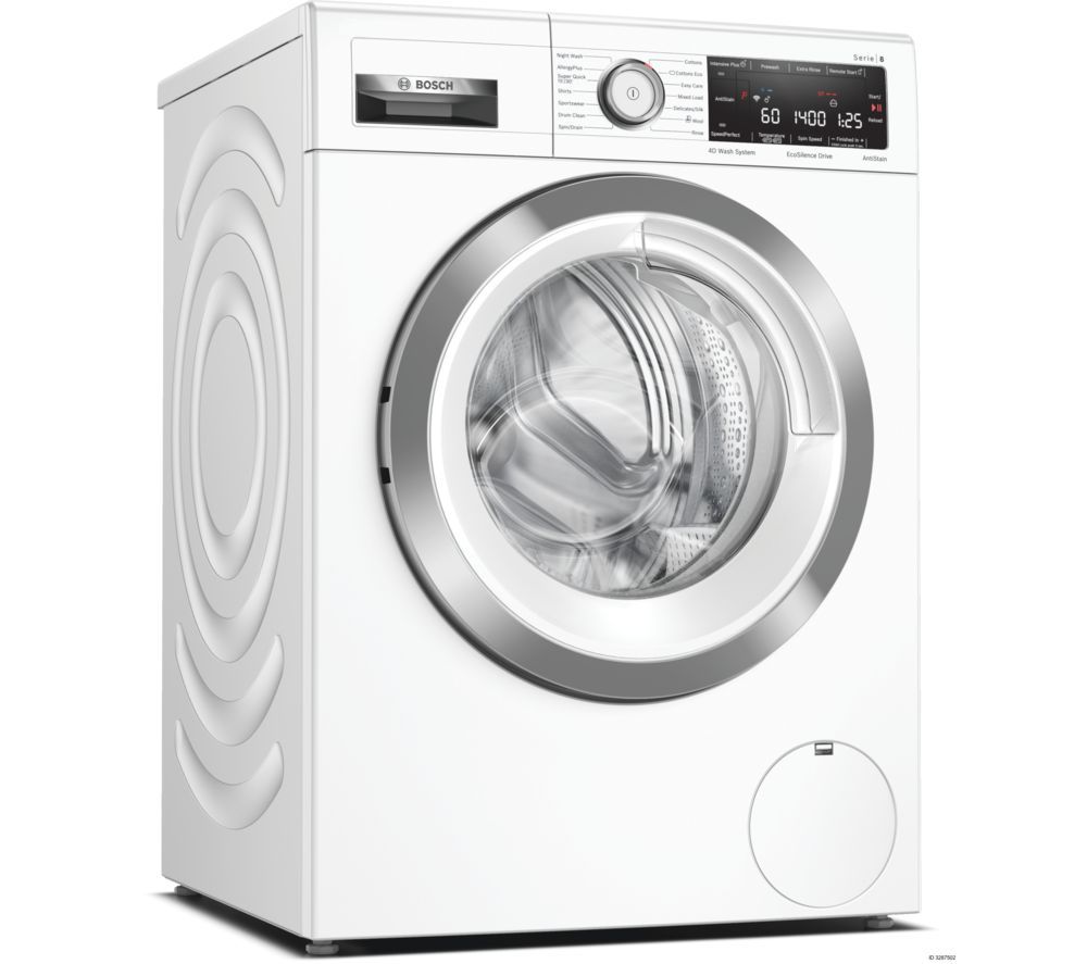 BOSCH Serie 8 WAV28MH9GB WiFi-enabled 9 kg 1400 Spin Washing Machine - White, White