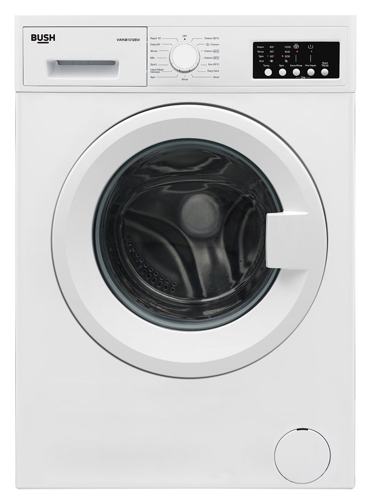 Bush WMNB1012EW 10KG 1200 Spin Washing Machine - White