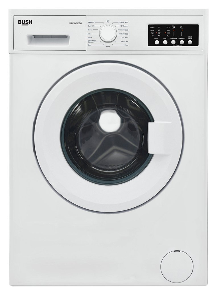 Bush WMNB712EW 7KG 1200 Spin Washing Machine - White