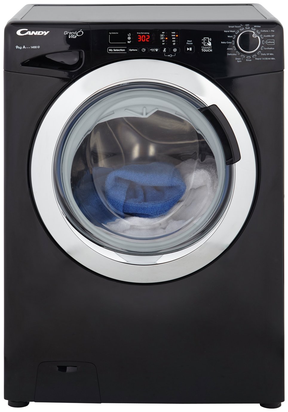 Candy GVS149DC3B 9KG 1400 Spin A+++ Washing Machine - Black