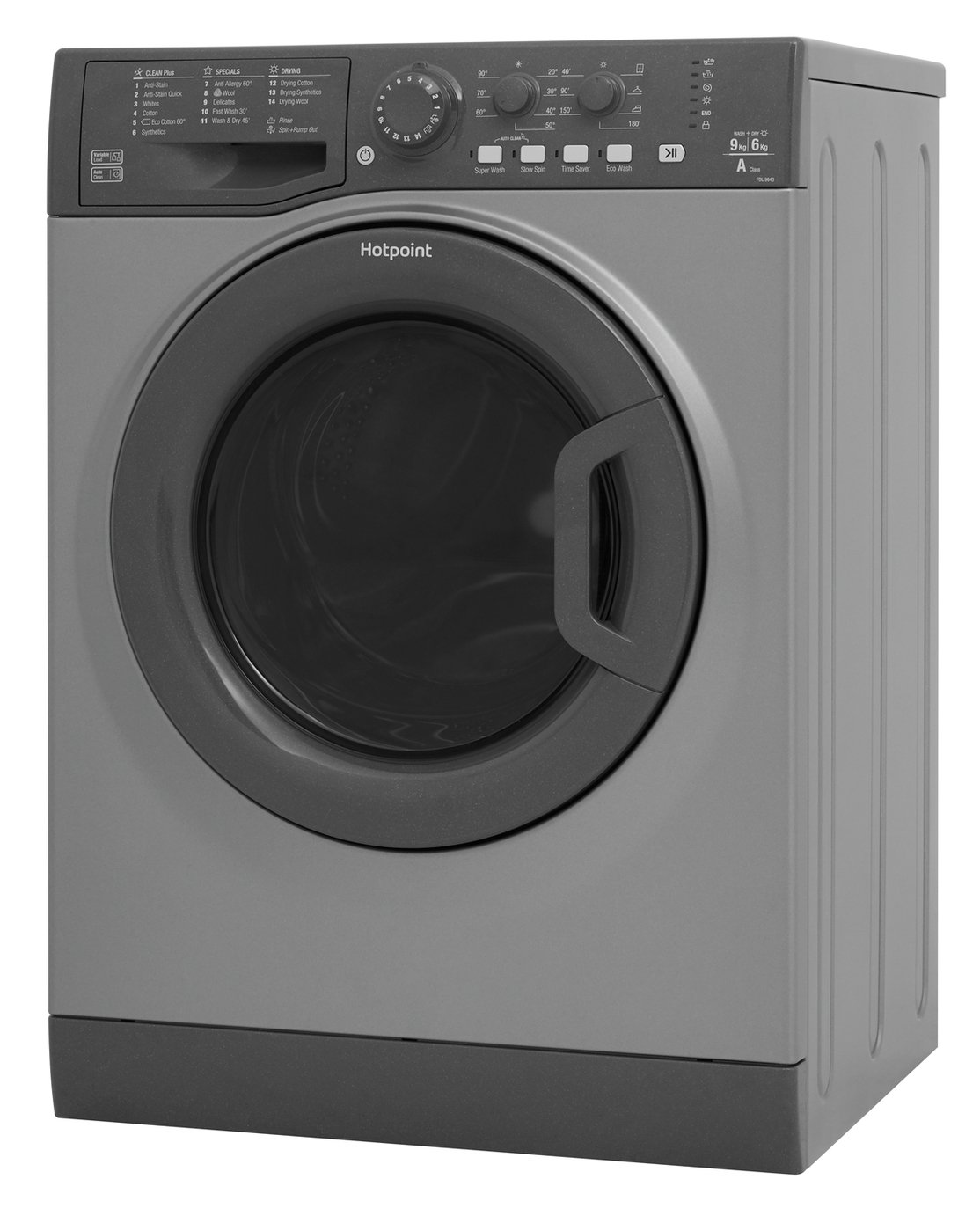 Hotpoint FDL9640G 9KG/6KG 1400 Spin Washer Dryer - Graphite