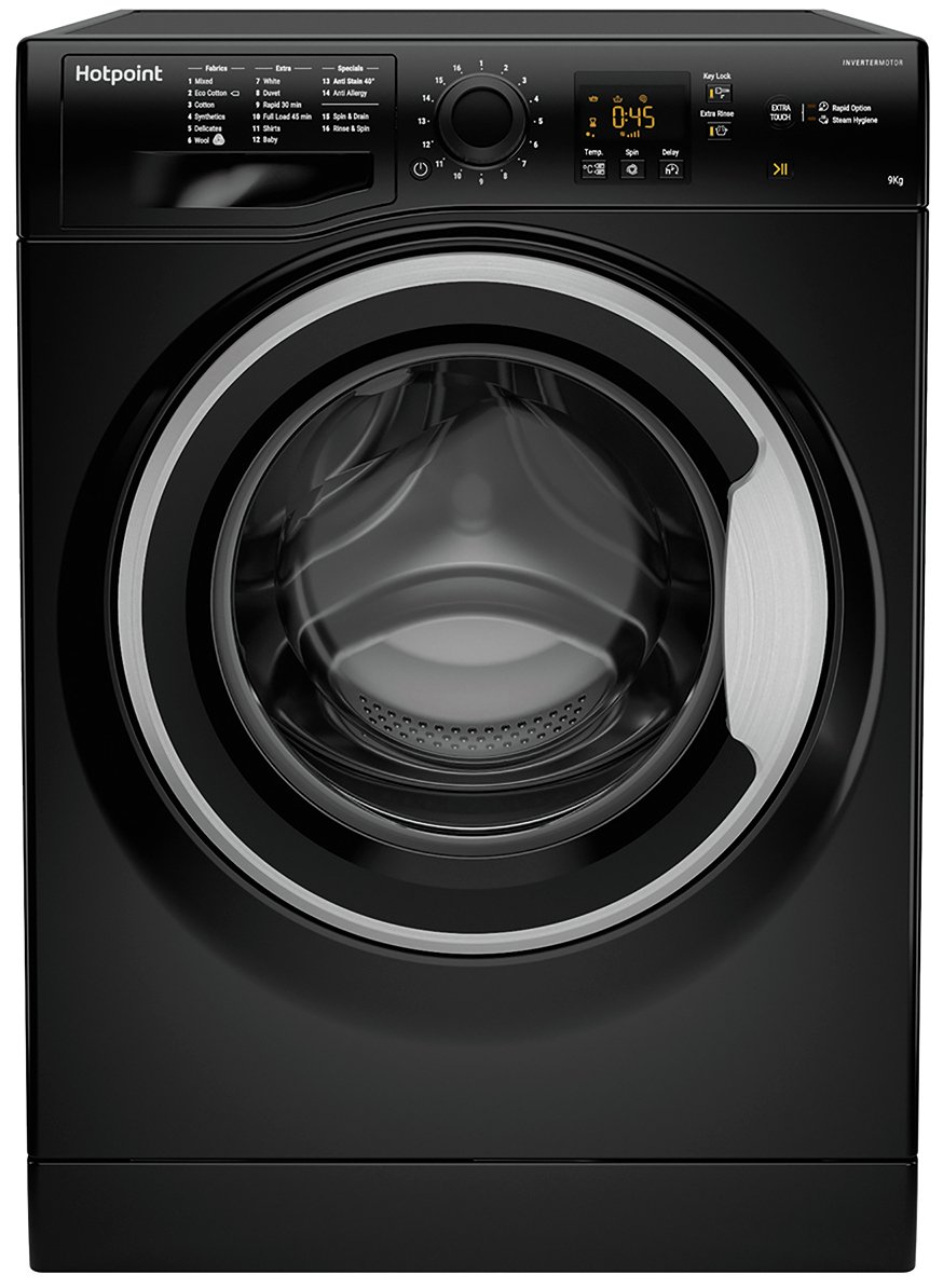 Hotpoint NSWM943CBS 9KG 1400 Spin Washing Machine - Black