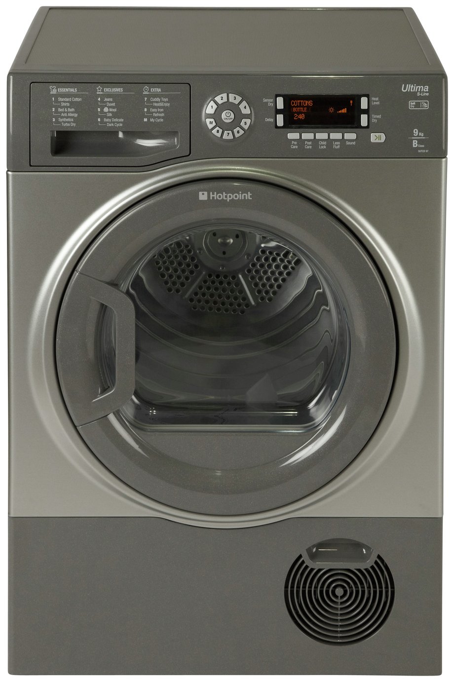 Hotpoint SUTCD97B6GM 9KG Condenser Tumble Dryer - Graphite