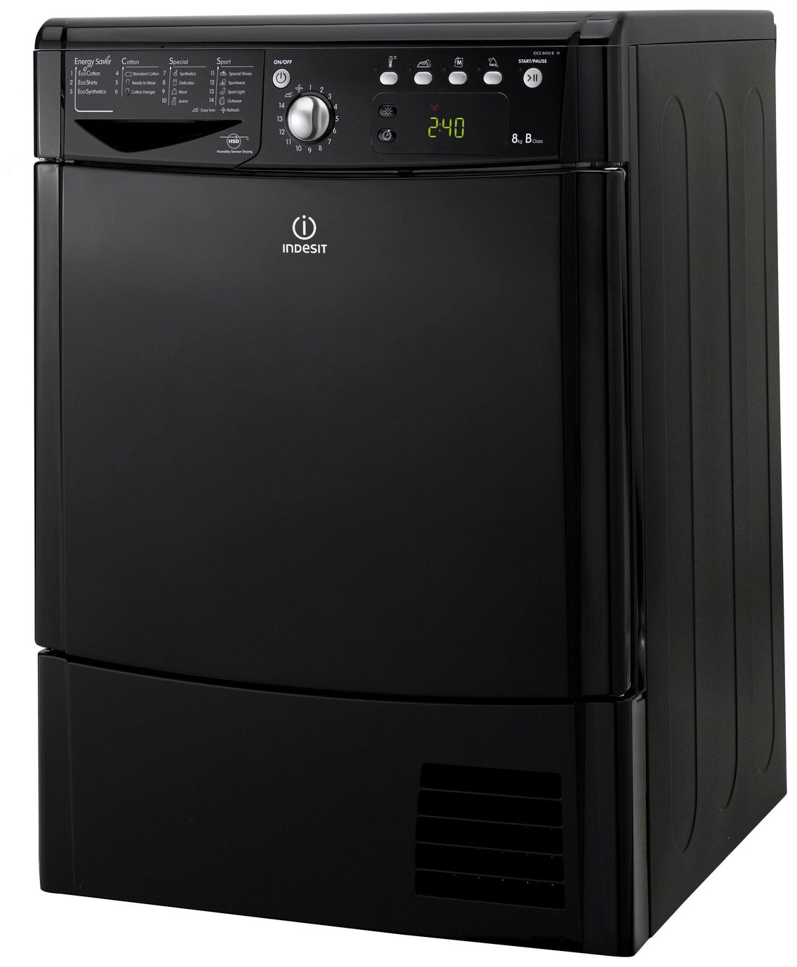 Indesit IDCE8450BKH 8KG Condenser Tumble Dryer - Black