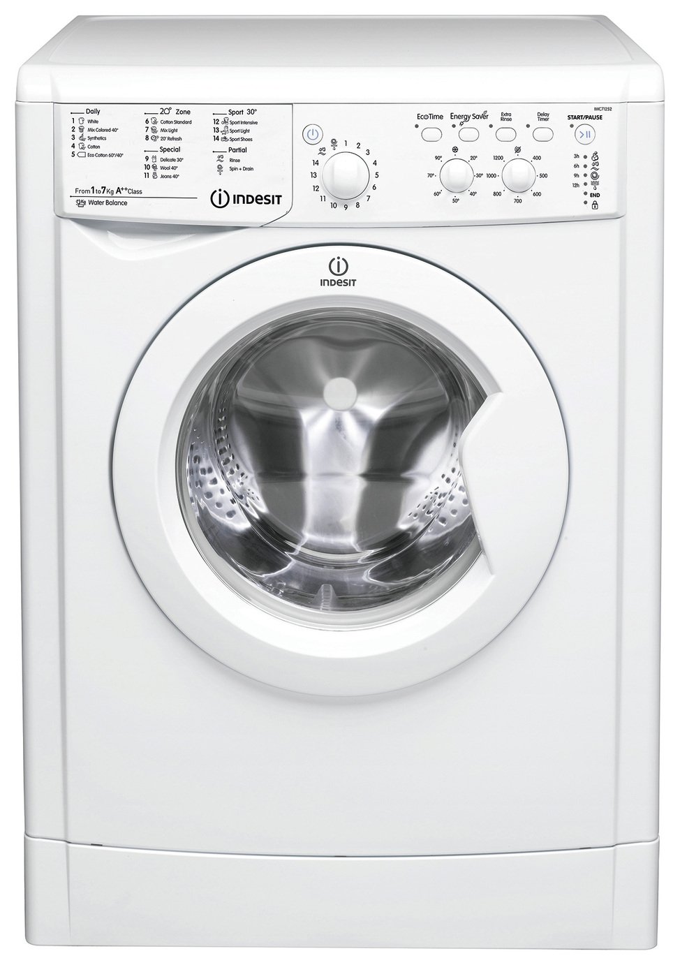 Indesit IWDC6125 6KG / 5KG 1200 Spin Washer Dryer - White