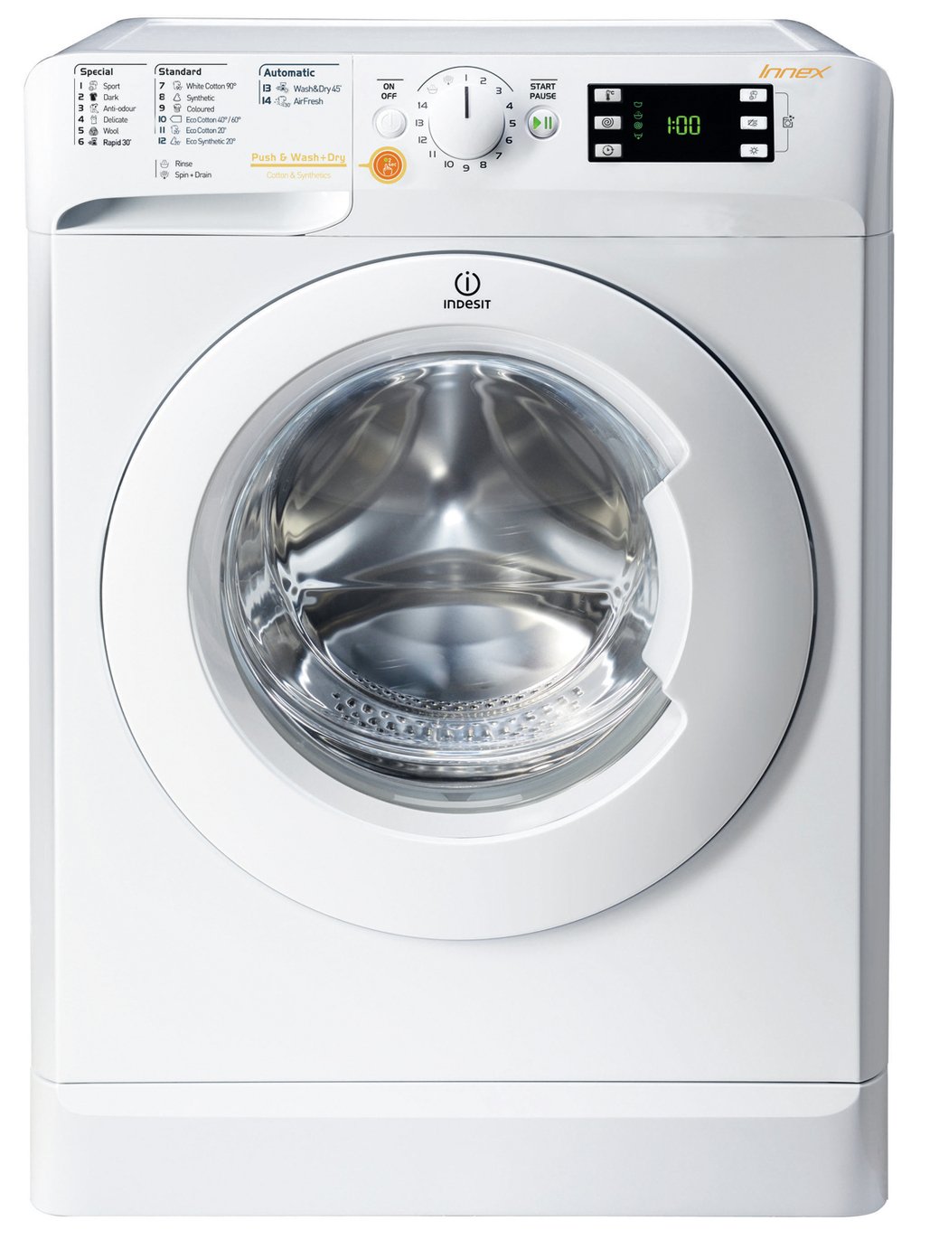 Indesit XWDE961680XW 9KG/6KG 1600 Spin Washer Dryer - White