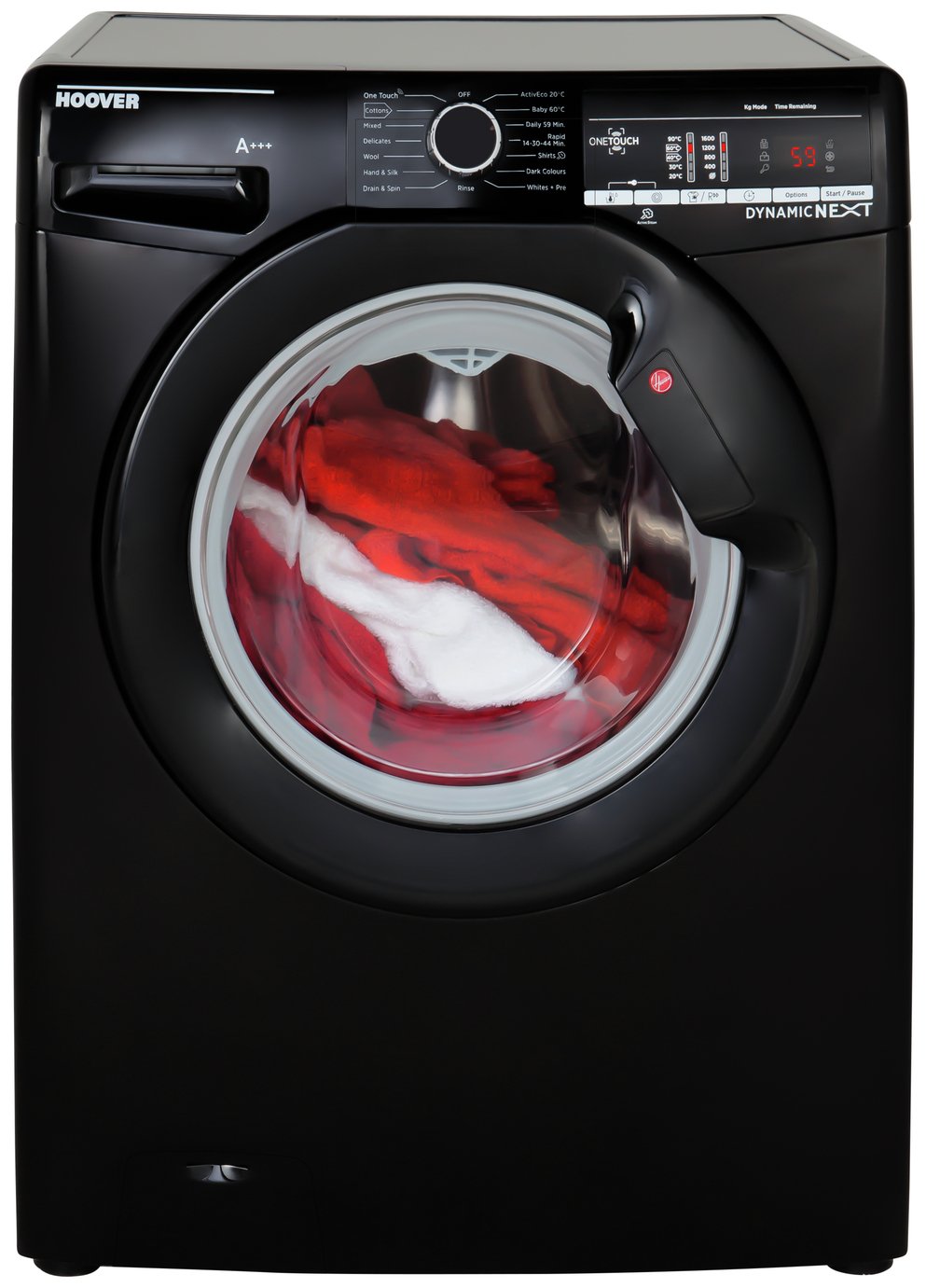 Hoover DXOA 68LB3B 8KG 1600 Spin Washing Machine - Black