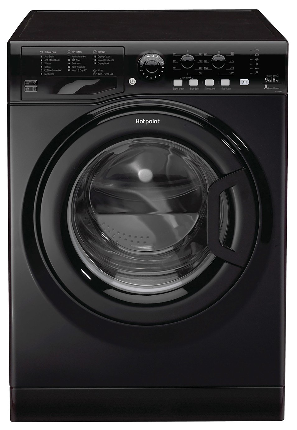 Hotpoint RDG9643KSUKN 9KG/6KG 1400 Spin Washer Dryer - Black