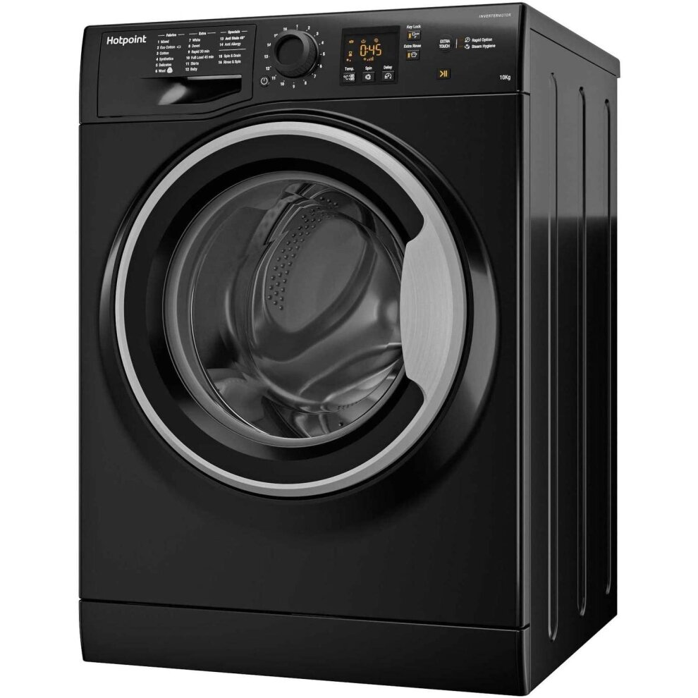 Hotpoint NSWM1043CBS | 10KG 1400 Spin Washing Machine - Black