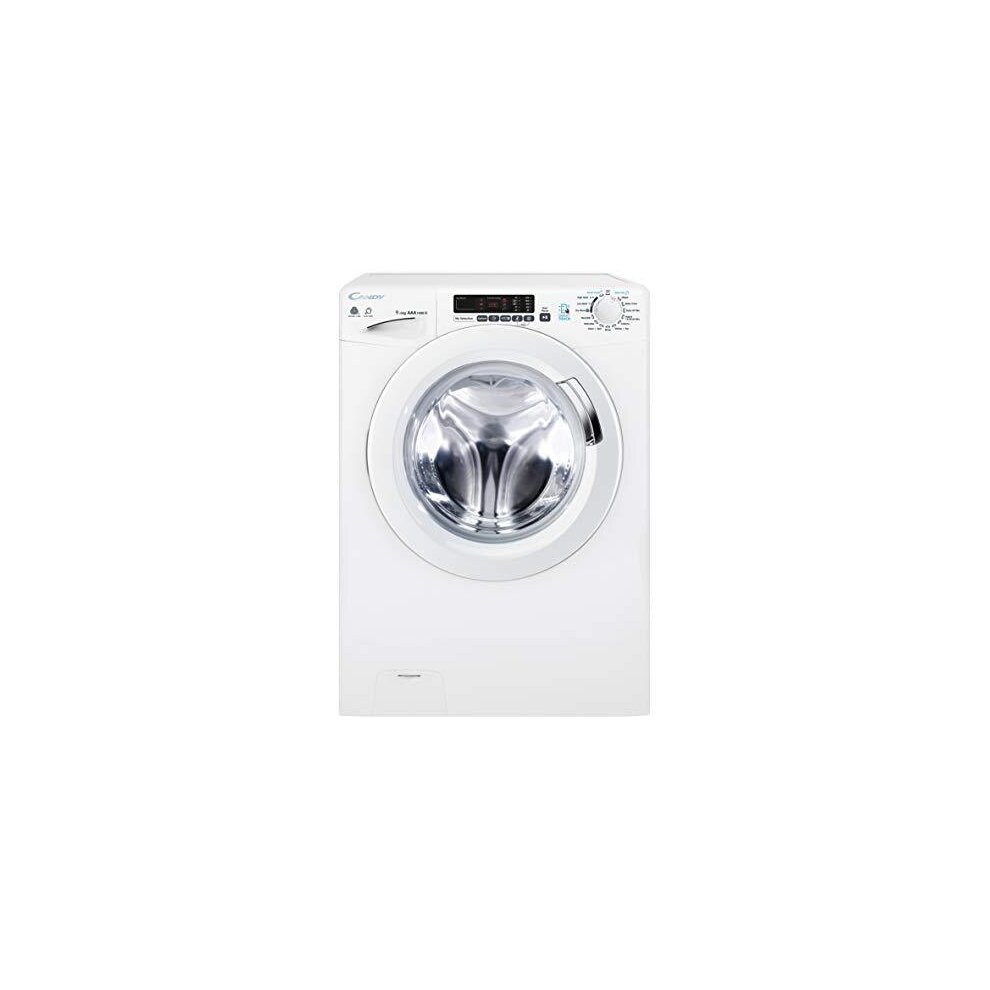 Candy GVSW 496DC Freestanding Grand'O Vita Washer Dryer, NFC Connected, 9kg+6kg Load, 1400rpm, White