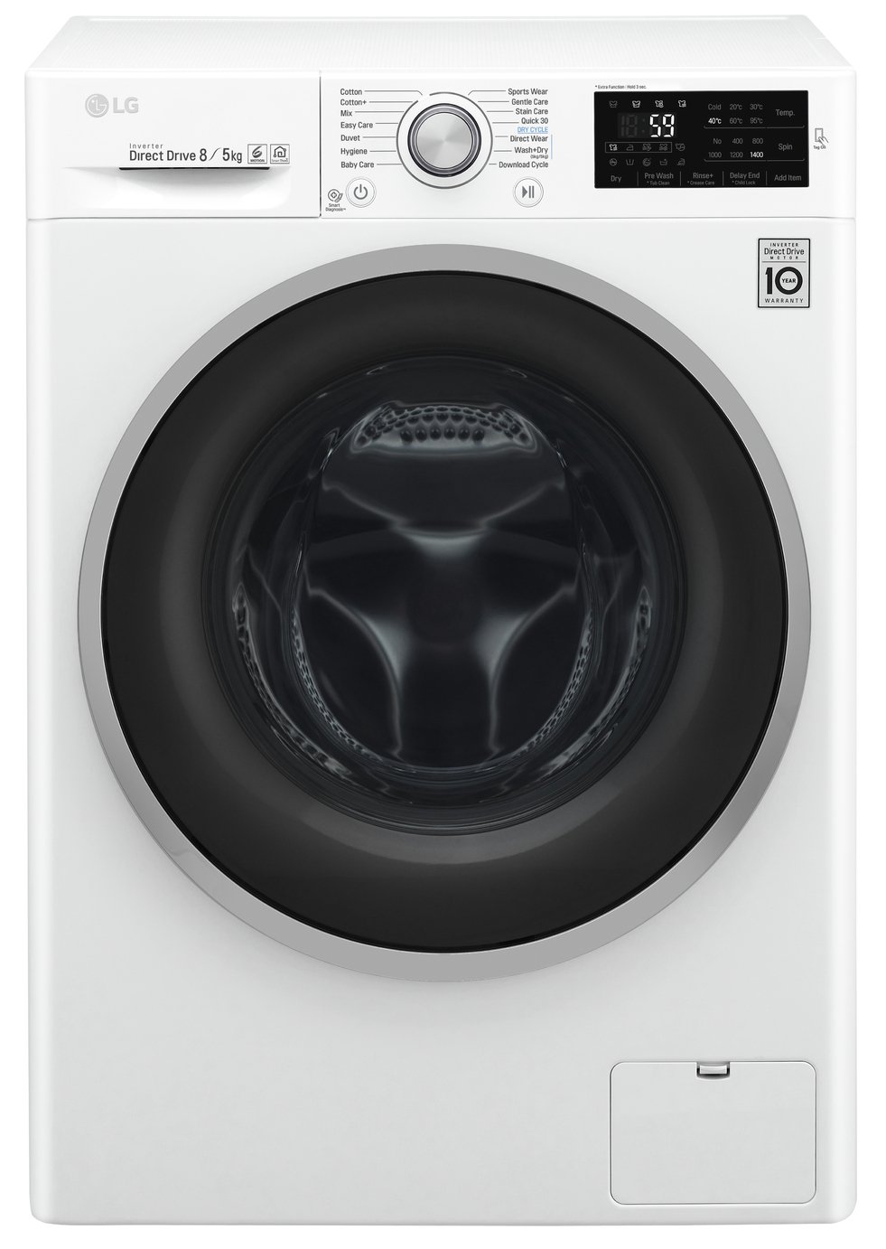 LG FWJ685WN 8KG / 5KG 1400 Spin Washer Dryer - White