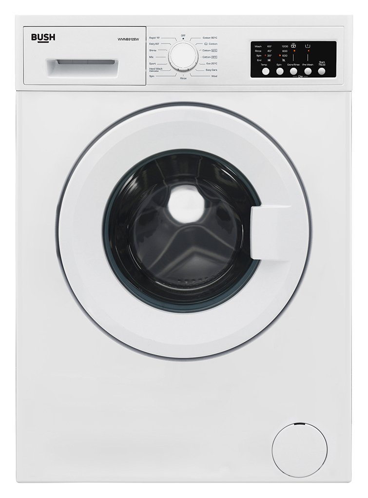 Bush WMNB912EW 9KG 1200 Spin Washing Machine - White