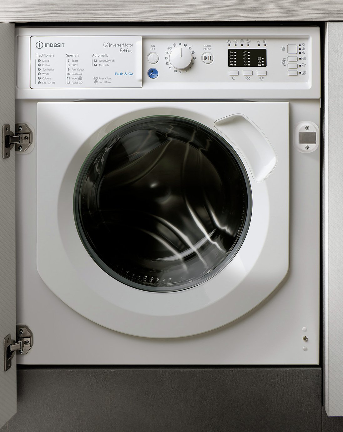 Indesit BIWDIL861284 8KG / 6KG Integrated Washer Dryer