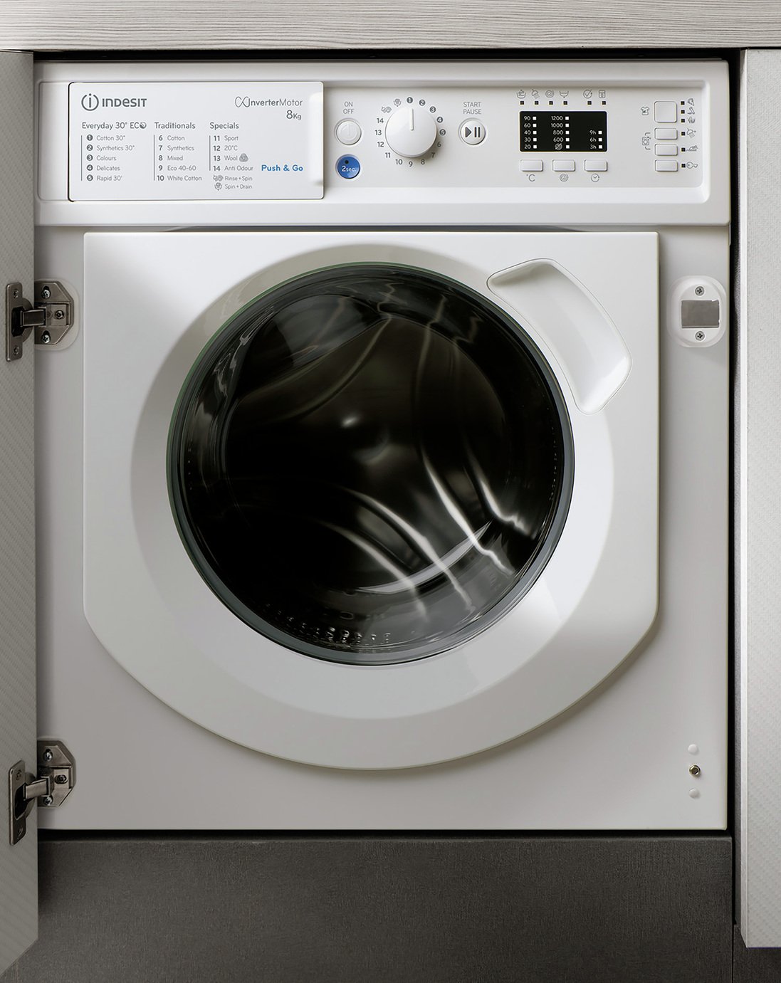 Indesit BIWMIL81284 8KG Integrated Washing Machine - White