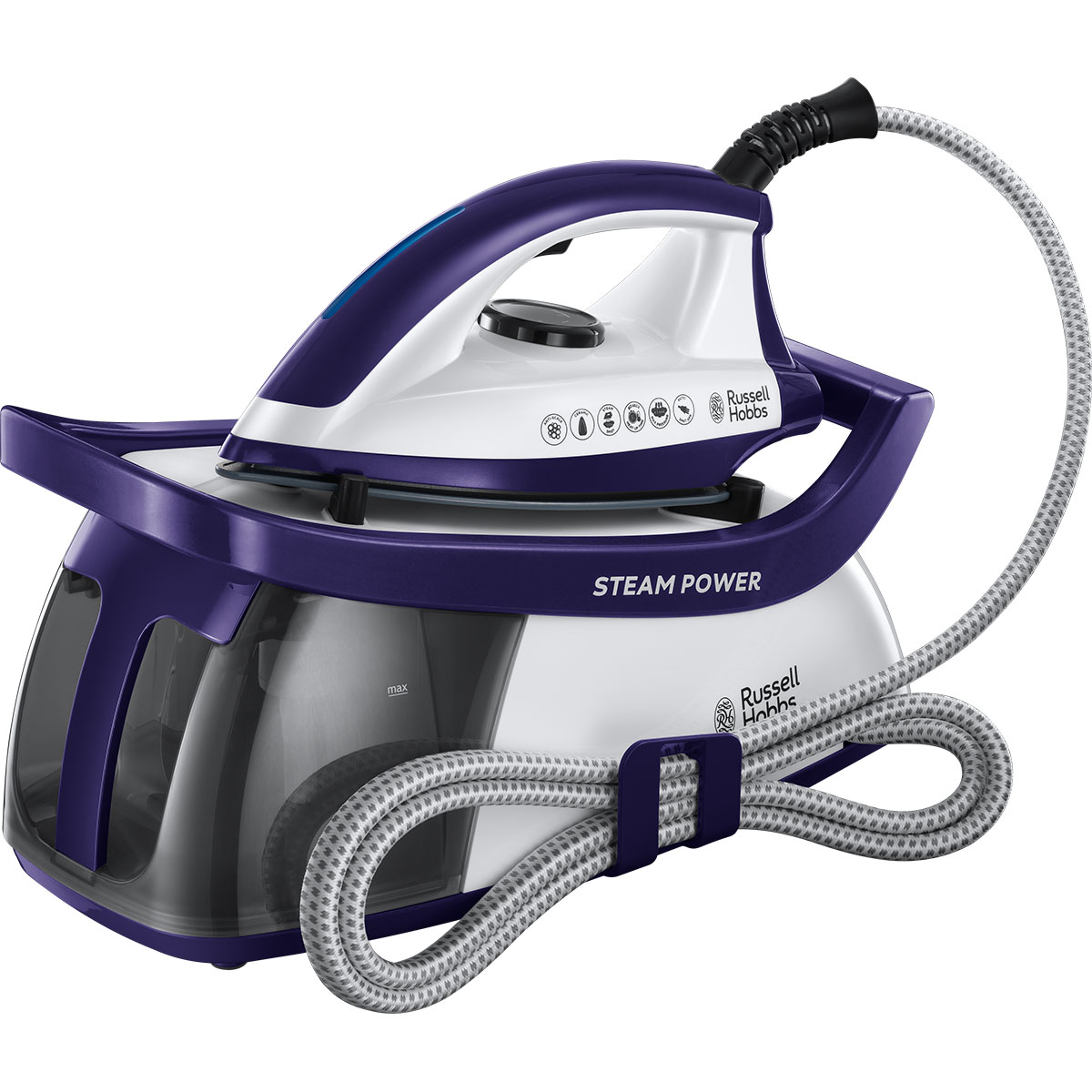 Russell Hobbs 24440 SteamPower Series 3 1.3L Steam Generator - Purple and White