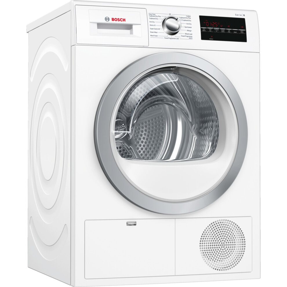 Bosch Serie 6 WTG86402GB 8Kg Condenser Tumble Dryer - White