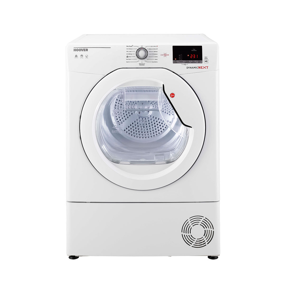 Hoover DXC10DE Dynamic Next 10kg Smart Condenser Tumble Dryer with Aquavision - White