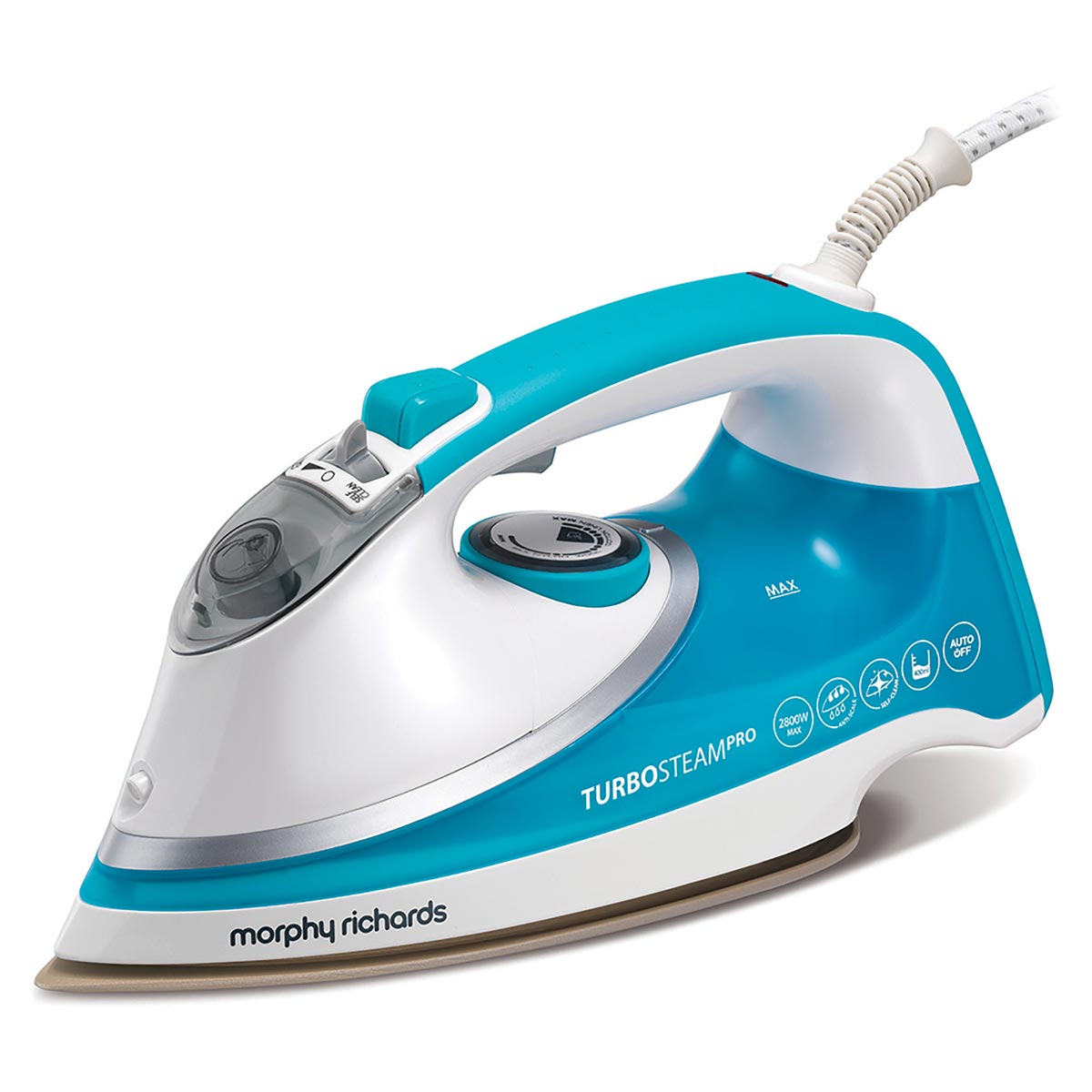 Morphy Richards 303128 Turbosteam Pro Pearl Ceramic 2800W Steam Iron - Blue and White