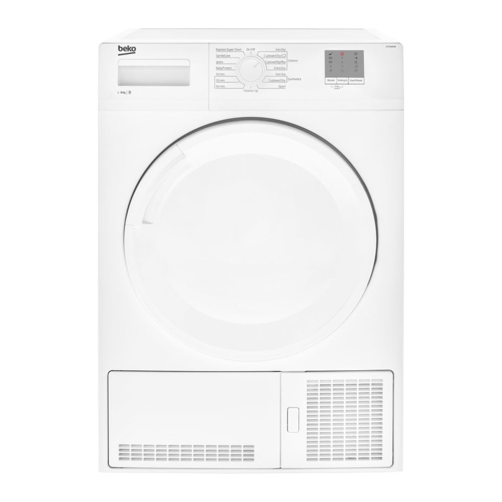 Beko Tumble Dryer DTGC8000W 8 kg Condenser - White, White