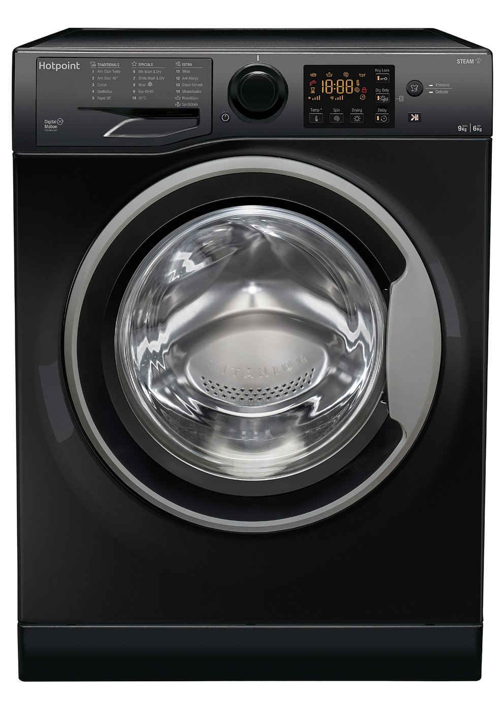 Hotpoint RDG9643KSUKN 9KG/6KG 1400 Spin Washer Dryer - Black