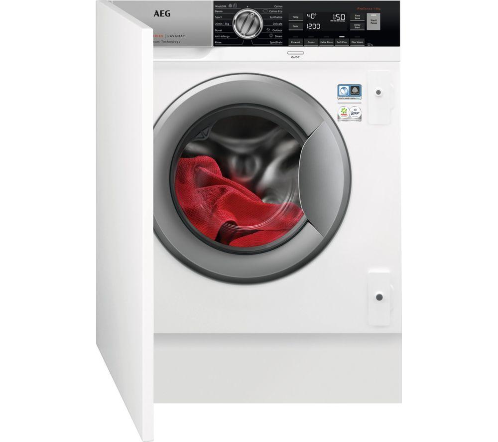 AEG 7000 Series L7FC8432BI Integrated 8 kg 1400 Spin Washing Machine, White