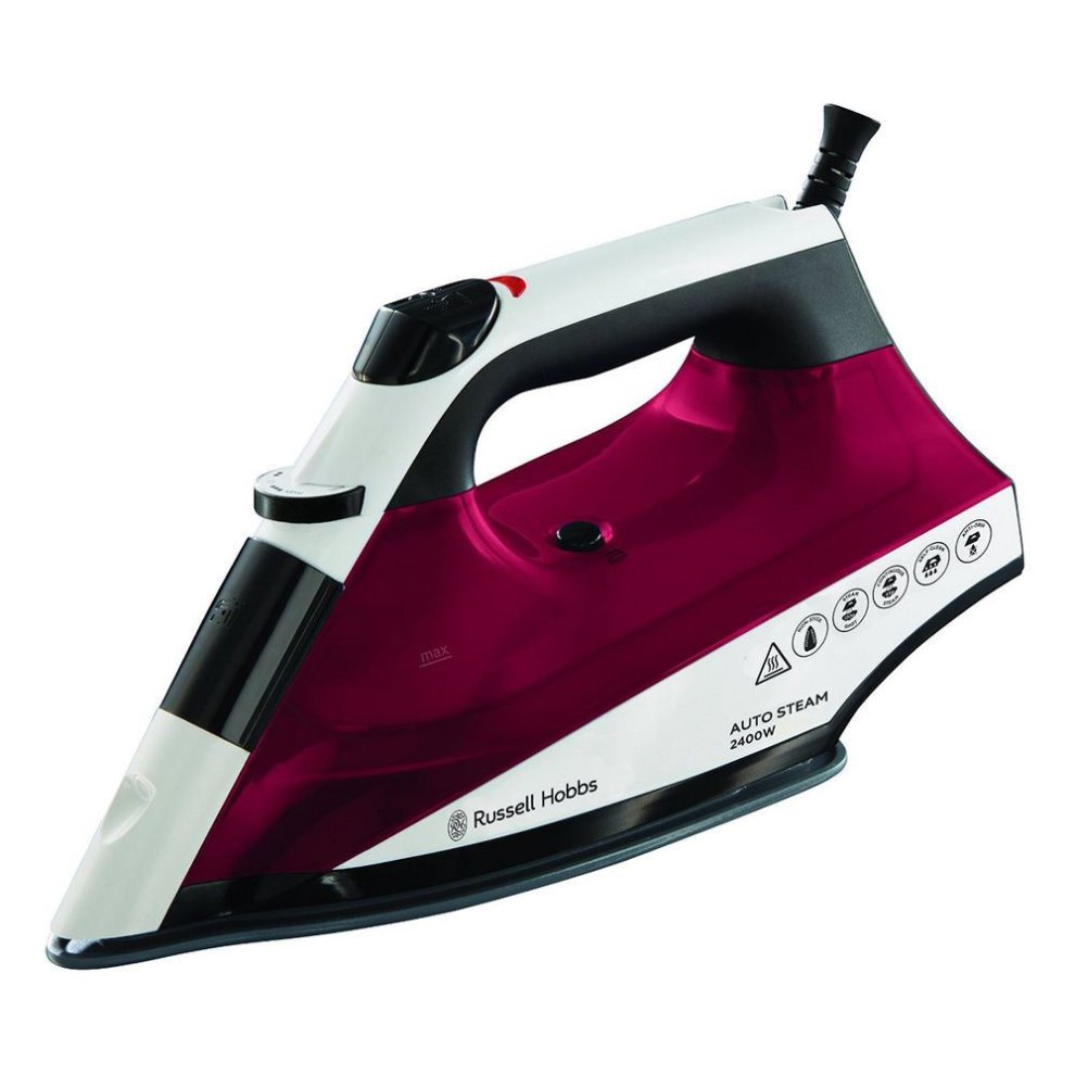 Russell Hobbs 22520 AutoSteam 2400W Pro Even Soleplate Steam Iron- Maroon