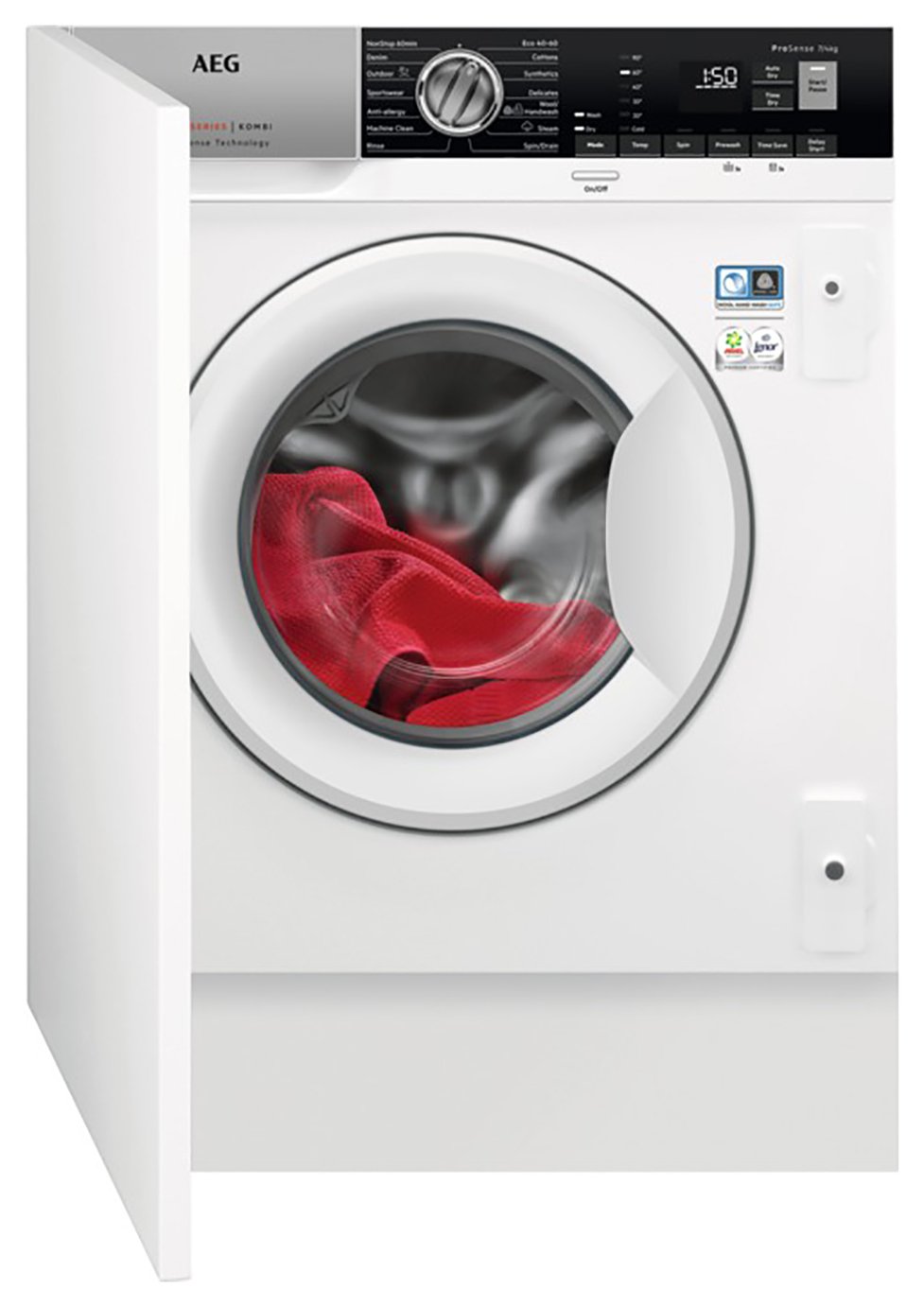 AEG L7WE7631BI 7KG/4KG 1600 Spin Integrated Washer Dryer