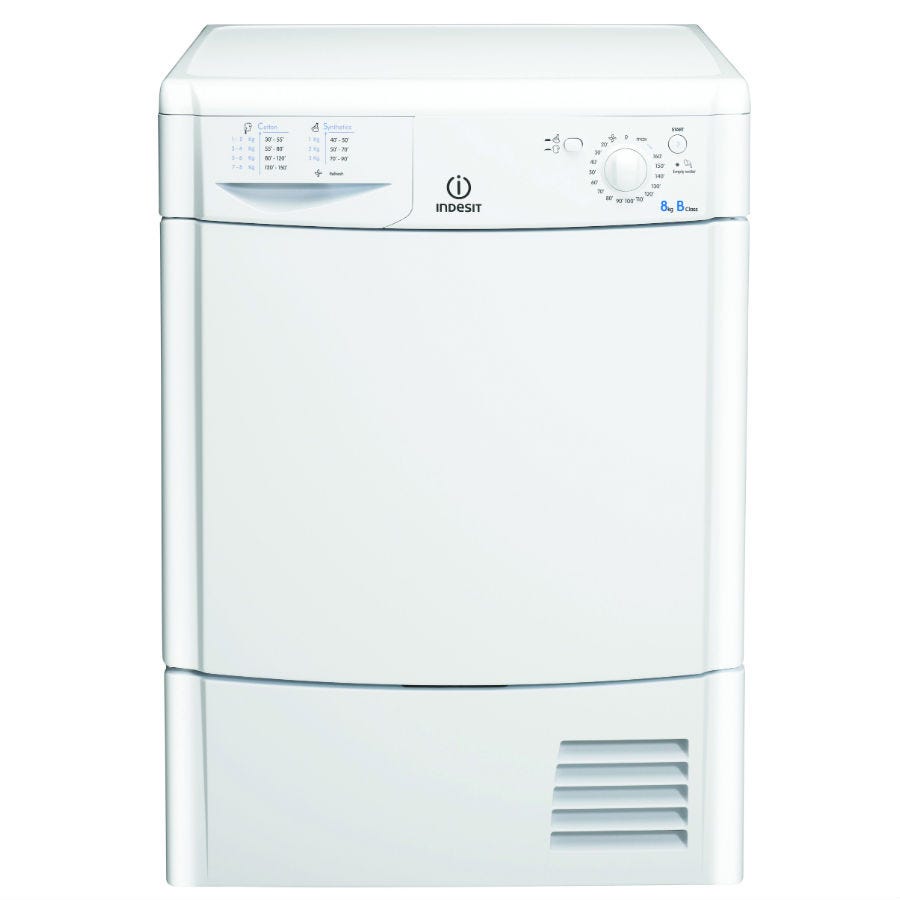 Indesit Ecotime IDC8T3B 8kg Condenser Tumble Dryer - White