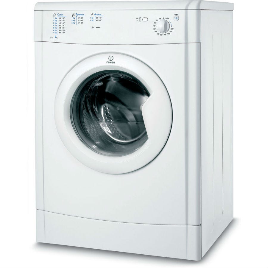 Indesit Ecotime IDV75 7KG Vented Tumble Dryer - White