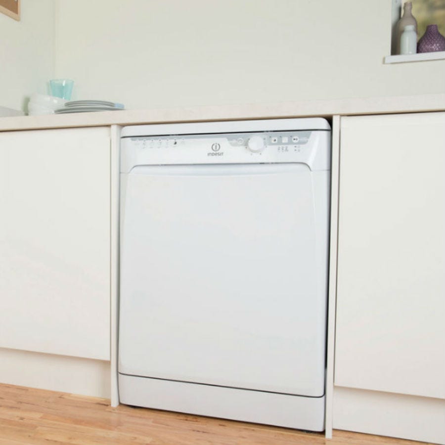 Indesit Fast Eco Cycle DFP27B1 13-Place Setting Dishwasher - White